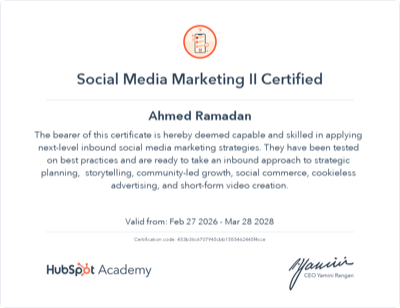 HubSpot Certificate